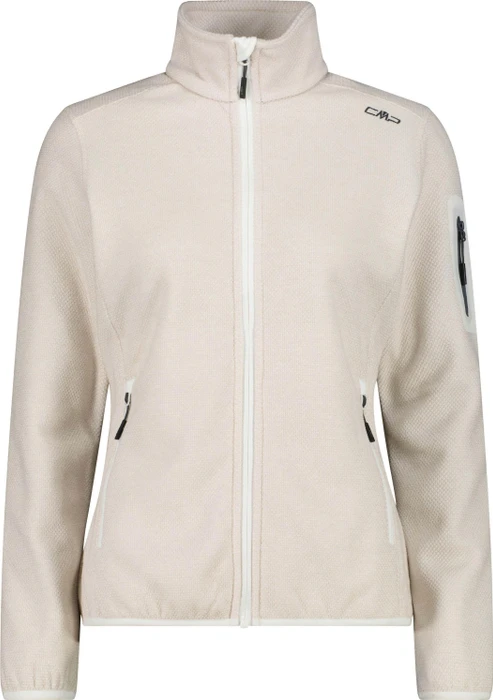 CMP Knit Tech Melange Fleece Jacke b.co gesso/vaniglia (Damen)