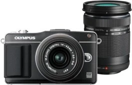 Olympus PEN E-PM2 schwarz mit Objektiv M.Zuiko digital 14-42mm 3.5-5.6 II und M.Zuiko digital ED 40-150mm 4.0-5.6