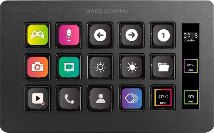 Mars Gaming MSD-ONE Control Panel, schwarz, USB-C