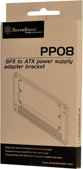 SilverStone PP08 SFX zu ATX Netzteil Adapter, schwarz