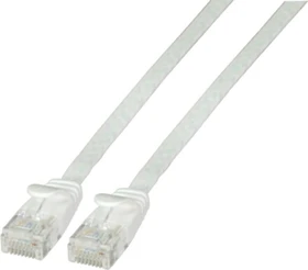 EFB Elektronik PVC kompakt Flach-Patchkabel, Cat6a, U/UTP, RJ-45/RJ-45, 0.25m, weiß