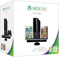 Microsoft New Xbox 360 Slim E - 4GB Kinect Bundle schwarz