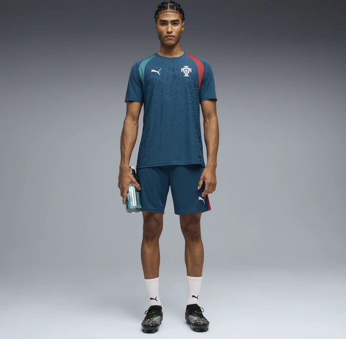 Puma FIFA WM 2026 Portugal Slim Trainingstrikot kurzarm ocean tropic/silver mist (Herren)
