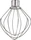 Smeg SMWW02 Edelstahl Schneebesen