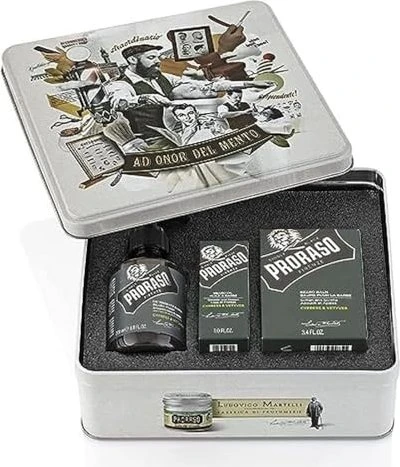 Proraso Cypress & Vetyver Bartshampoo 200ml + Balsam 100ml + Bartöl 30ml Geschenkset