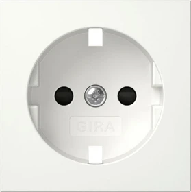 Gira System 55 Abdeckung SCHUKO-Steckdose, reinweiß