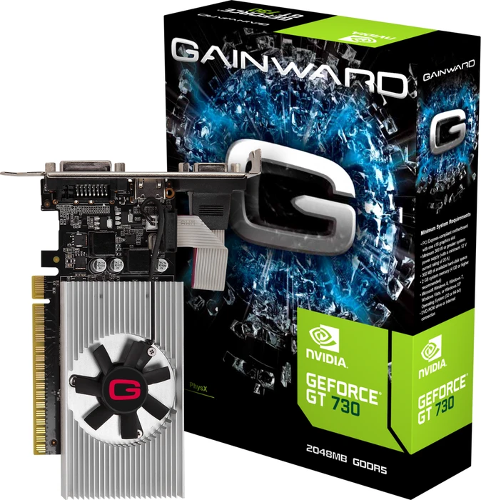 Gainward GeForce GT 730 2GB D5, 2GB GDDR5, VGA, DVI, HDMI