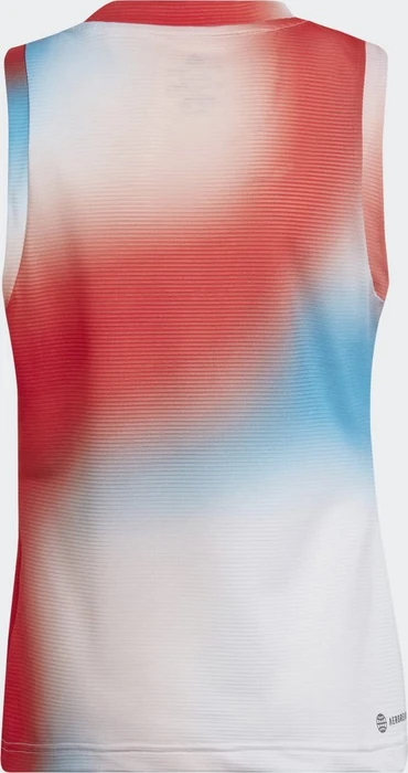 adidas Melbourne Tennis Match Funktionsshirt ärmellos white/vivid red/sky rush (Junior)