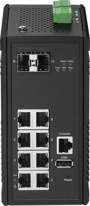 Edimax Pro IGS-5 Industrial Railmount Gigabit Managed Switch, 8x RJ-45, 2x SFP