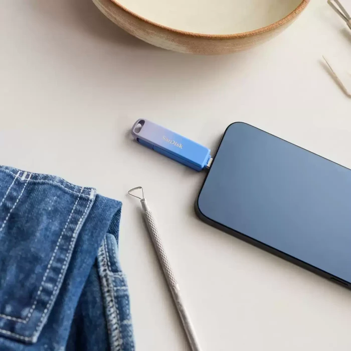 SanDisk Creator Phone Drive 128GB, USB-C + Apple Lightning, USB 3.2 Gen 1×1, USB 2.0