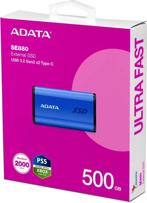ADATA Elite SE880, Blue, 500GB, USB-C 3.2
