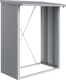 Biohort WoodStock 150 Kaminholzregal 157x102x199cm silber-metallic