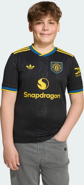 adidas Manchester United 2026/2027 Ausweichtrikot kurzarm schwarz (Junior)