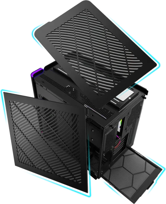 Montech King 95 Pro Gentleman Black, schwarz, Glasfenster