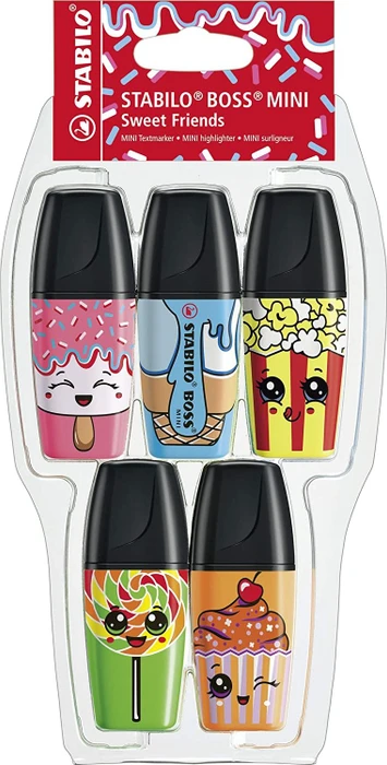 STABILO Boss Mini Sweet Friends sortiert, 5er-Set (07/05-28)