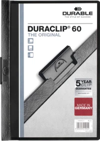 Durable Duraclip 60 Klemmmappe, A4, schwarz/transparent