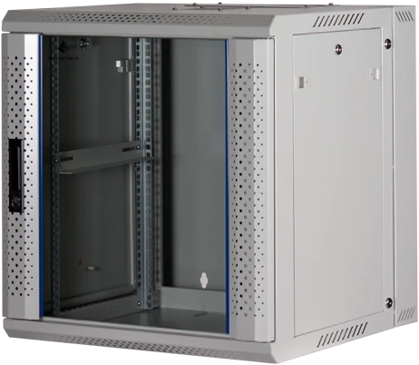 Rockstable 19" Wandschrank 12HE, Sicherheitsglastür, IP2X, weiß, 600mm tief
