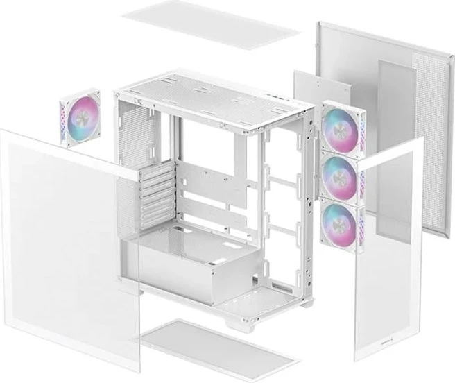 DeepCool CG580 4F WH, weiß, Glasfenster