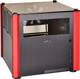 Lian Li PC-V359WRX schwarz/rot, Acrylfenster