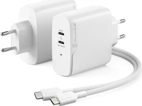 Alogic 2X63 Rapid Power 63W GaN Charger weiß