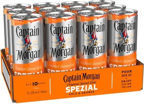 Captain Morgan Spiced Gold & Cola 12x 330ml