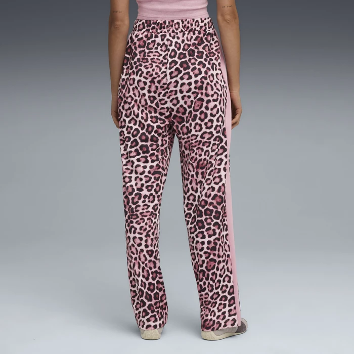 Puma T7 Leo Luxe Straight Trainingshose lang poised pink/ruby shimmer (Damen)
