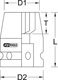 KS Tools Außensechskant Steckschlüssel 1", 34x61mm