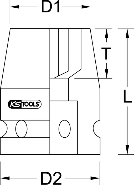 KS Tools Außensechskant Steckschlüssel 1", 34x61mm