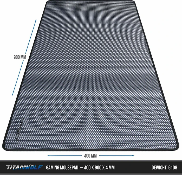 Titanwolf Diamond XXL Speed Gaming-Mauspad, schwarz/silber