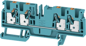 Weidmüller A4C 4 BL Durchgangs-Reihenklemme, PUSH IN, 4 mm², 800 V, 32 A, blau
