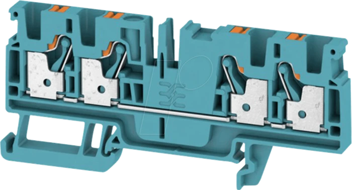 Weidmüller A4C 4 BL Durchgangs-Reihenklemme, PUSH IN, 4 mm², 800 V, 32 A, blau