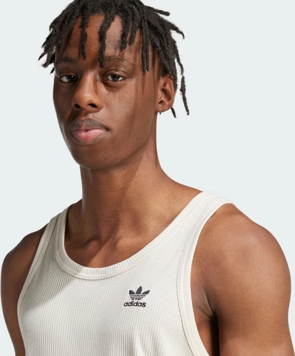 adidas Trefoil Essentials Shirt ärmellos wonder white (Herren)