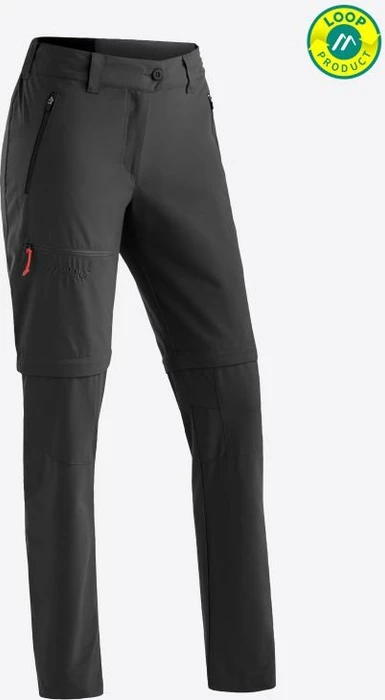Maier Sports Nata Loop Zip-Off Hose lang schwarz (Damen)
