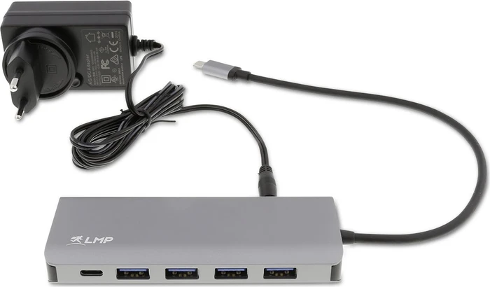 LMP USB-C Hub, 1x USB-C 3.0 [Stecker], Space Gray