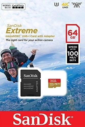 SanDisk Extreme R100 64GB Kit, UHS-I U3, A1, Class 10