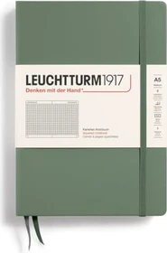 Leuchtturm1917 Medium Notizbuch, A5, kariert, Hardcover, olive, 126 Blatt