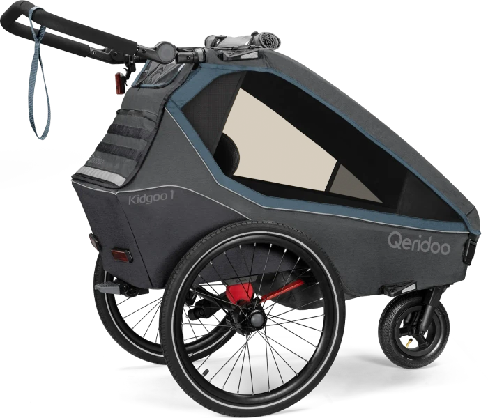 Qeridoo Kidgoo 1 Fahrradanhänger navy blue (Modell 2023)