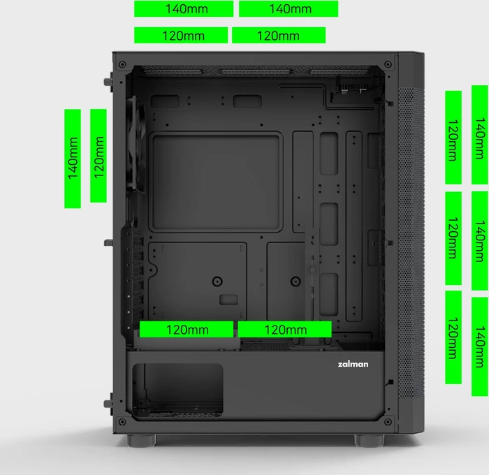 Zalman i4 TG Black, Glasfenster