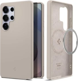 Spigen Silicone Fit (MagFit) für Samsung Galaxy S25 Ultra Natural Titanium