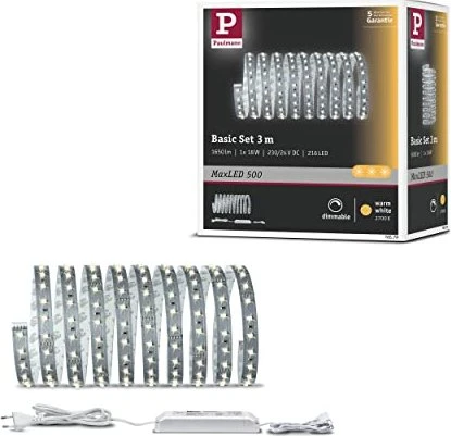 Paulmann MaxLED 500 Basisset LED-Streifen warmweiß unbeschichtet 3m