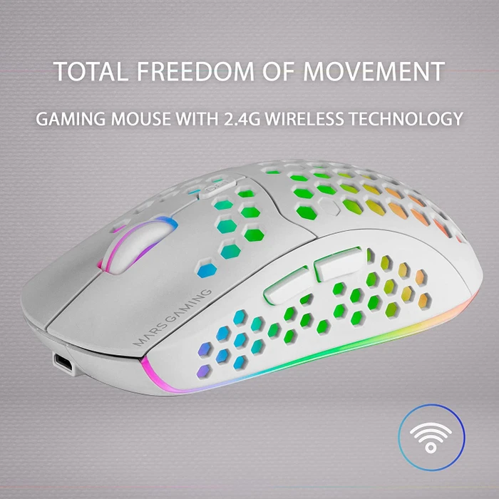 Mars Gaming MMW3W Wireless weiß, USB