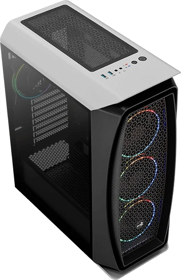 AeroCool Aero One Eclipse, weiß, Glasfenster