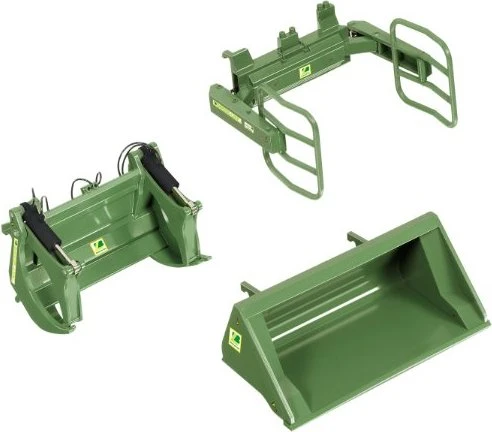 Wiking Die-Cast Frontlader Werkzeuge Set A Bressel+Lade grün
