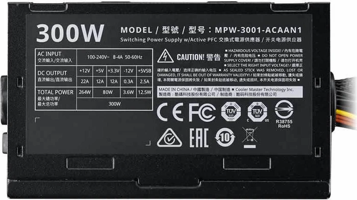 Cooler Master Elite V3 300W, ATX 2.31