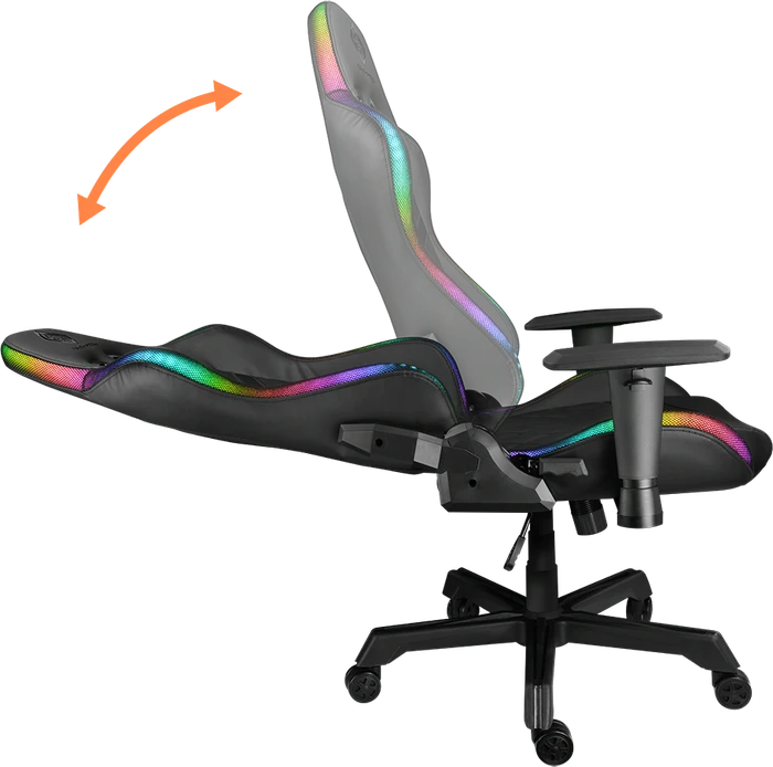 Deltaco Gaming RGB Gamingstuhl, schwarz