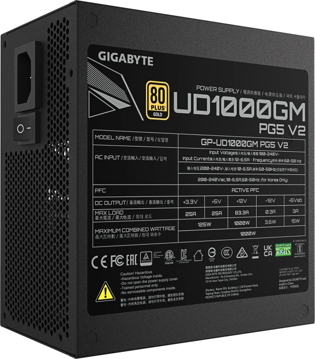 GIGABYTE UD1000GM PG5 V2 1000W, ATX 3.1