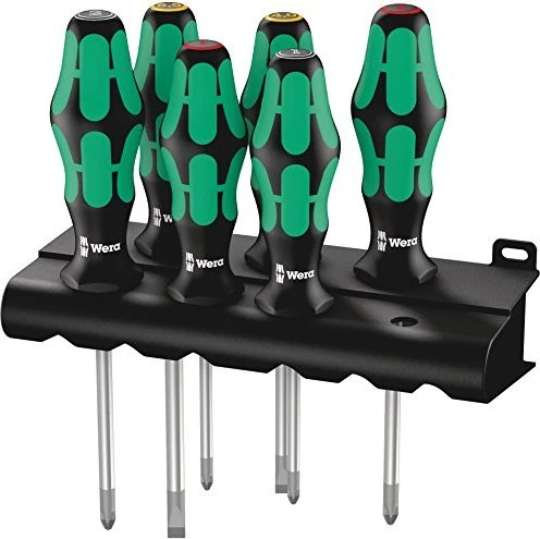 Wera Kraftform Plus Serie 300 335/350/355/6 Schraubendrehersatz, 6-tlg.