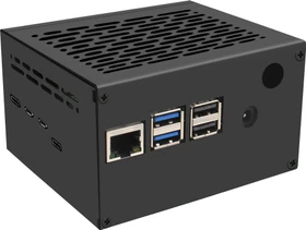 Geekworm Gehäuse für Raspberry Pi 5 X1206 Shield, schwarz
