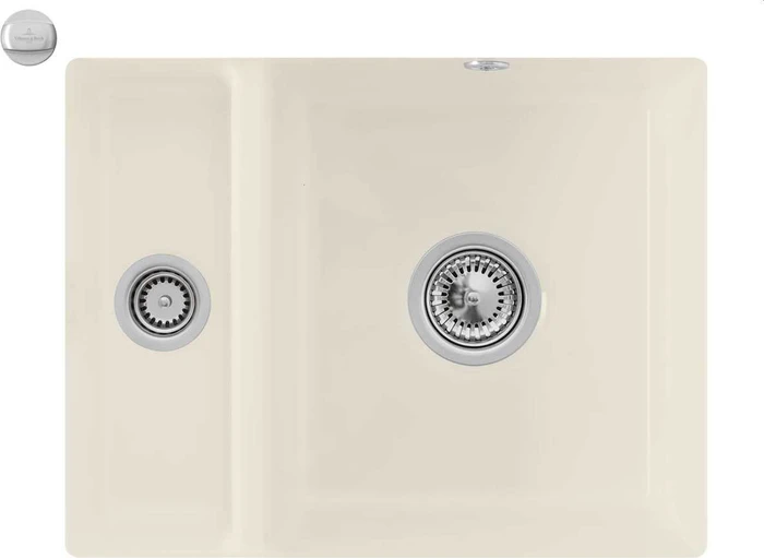 Villeroy & Boch Subway 60 XU Unterbau Becken rechts mit Ablauffernbedienung ivory