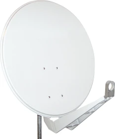 Schrack SAT Antenne 85/80cm,Alu,40dB Gain,Doppel Monoblock Arm,Weiß